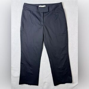 Women’s Nike Dri-Fit Black Cropped Golf Pants Side Zip Pockets Size 4‎